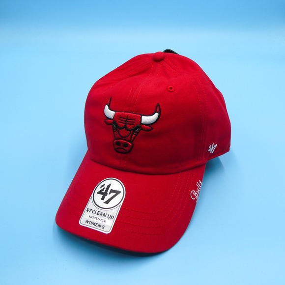 '47 Brand Accessories - '47 Brand Cap Womens Adjustable Clean Up Chicago Bulls Red Cotton Hat NBA
